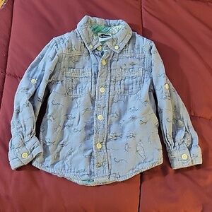 Dr. Seuss Kids Button Down long Sleeve Shirt, Size 2T